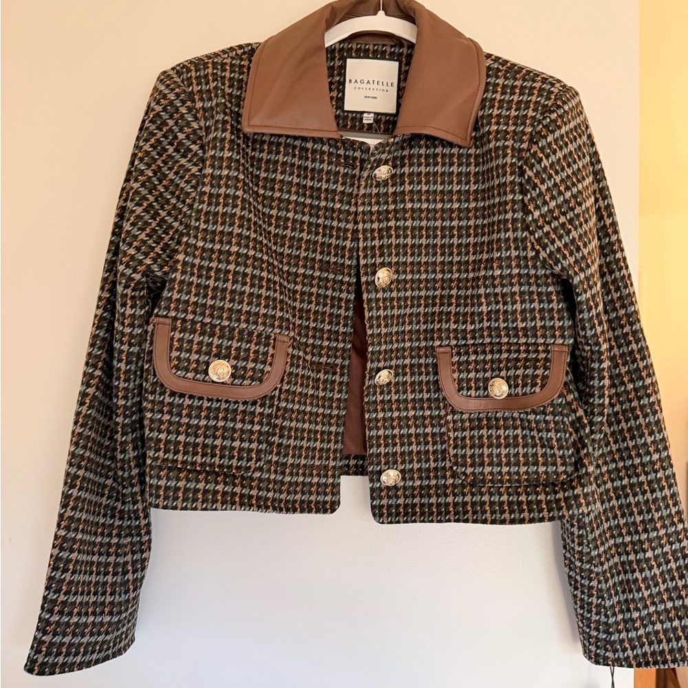 Bagatelle Women's Cropped Tweed Jacket